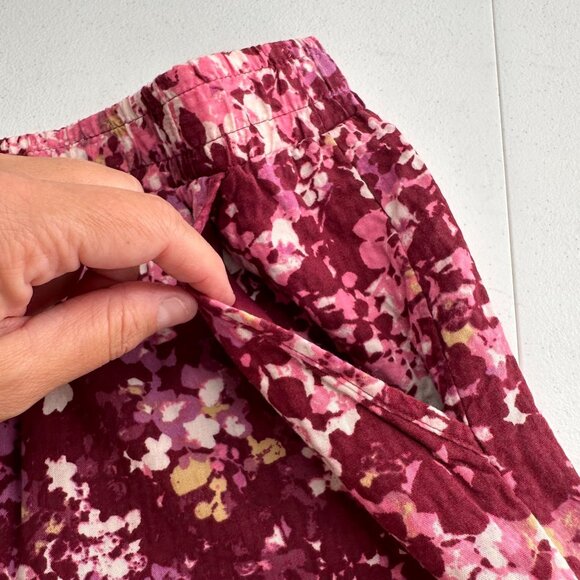Eddie Bauer Floral Print Skirt S Cotton & Rayon Blend Elastic Waist Cottage Boho - Picture 8 of 11